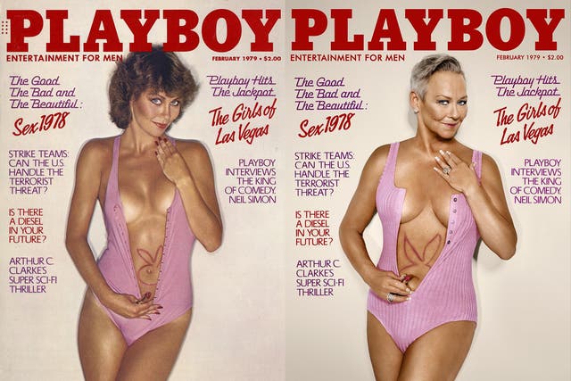 Playmate Candace Collins recreated her cover from 1979