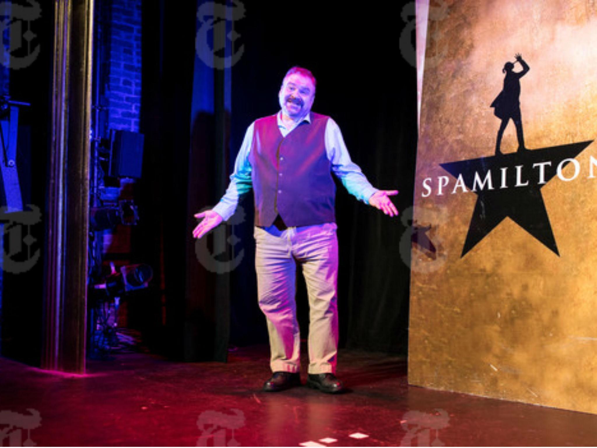 'Spamilton's' Gerard Alessandrini said his spoof is paying homage to 'Hamilton', the blockbuster Broadway musical, by mocking it in a good way