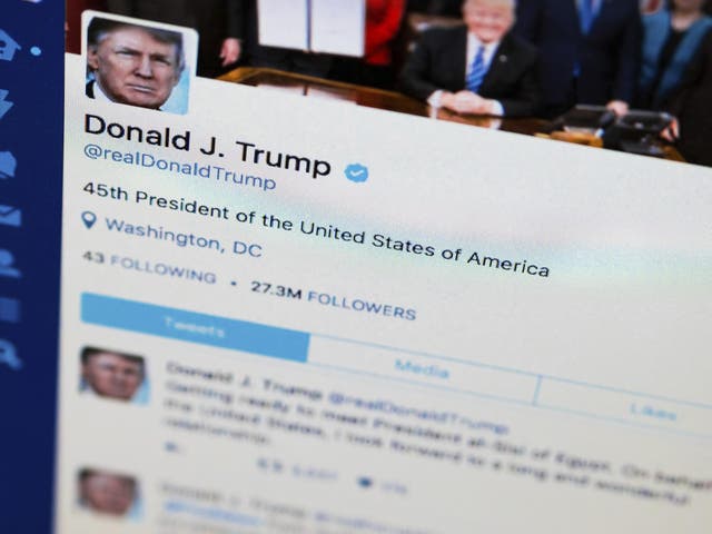 President Donald Trump's tweeter feed