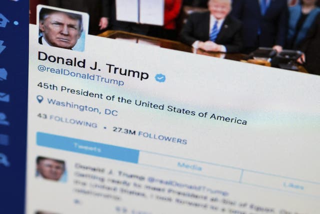 President Donald Trump's tweeter feed