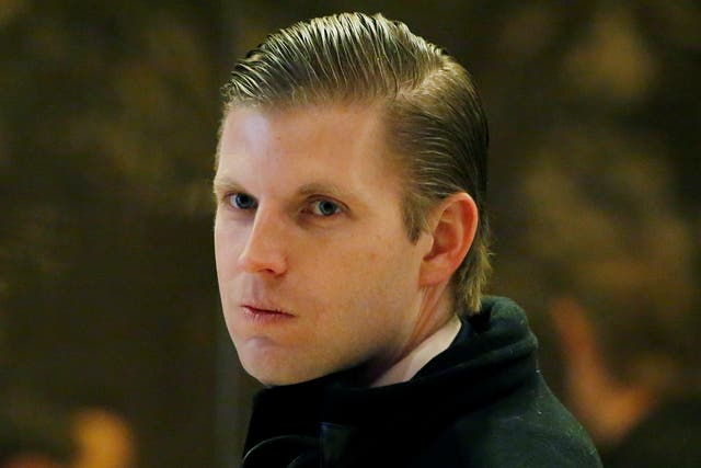 Eric Trump claims waitress who allegedly spat on him was a Democrat