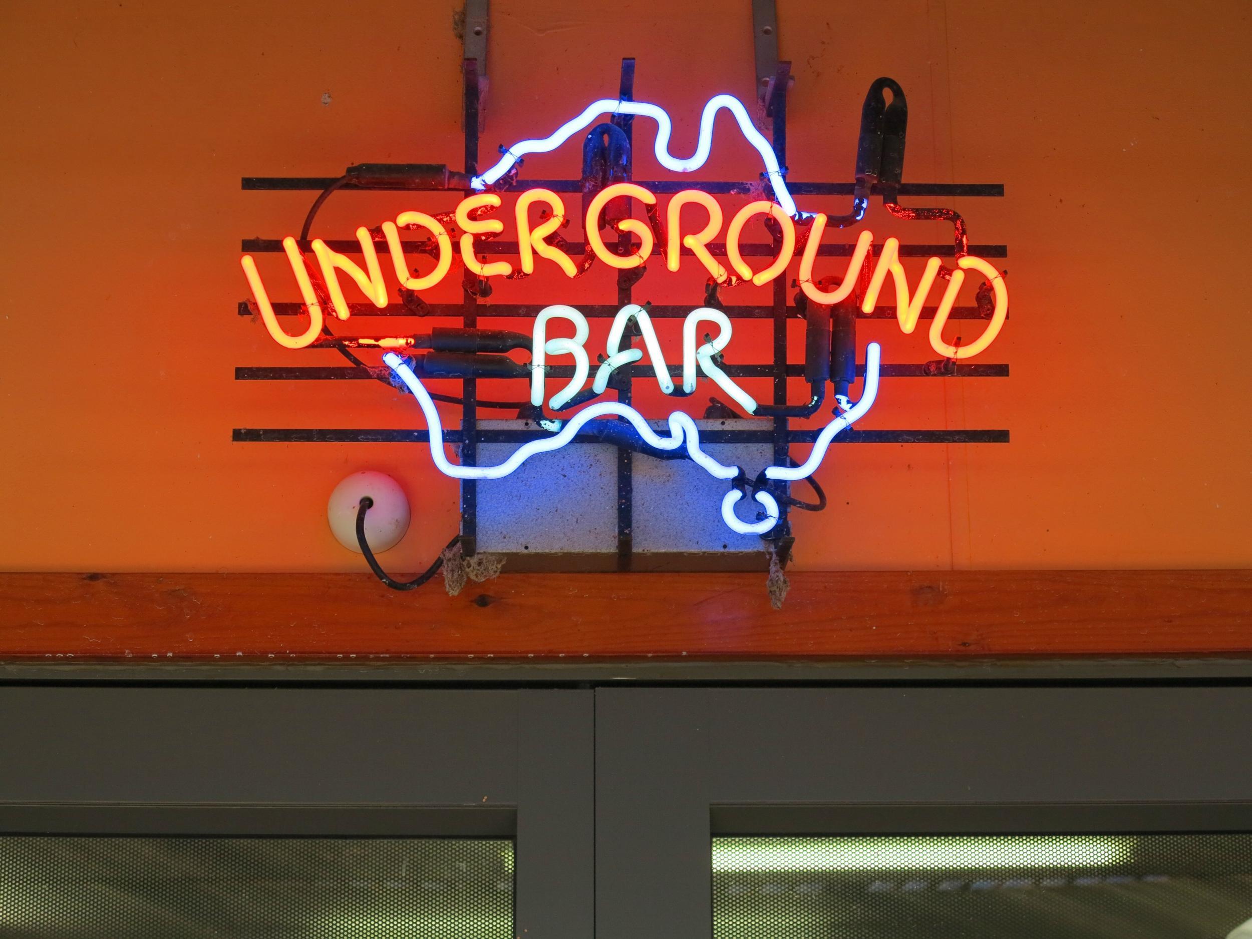 Even the bar is underground in White Cliffs