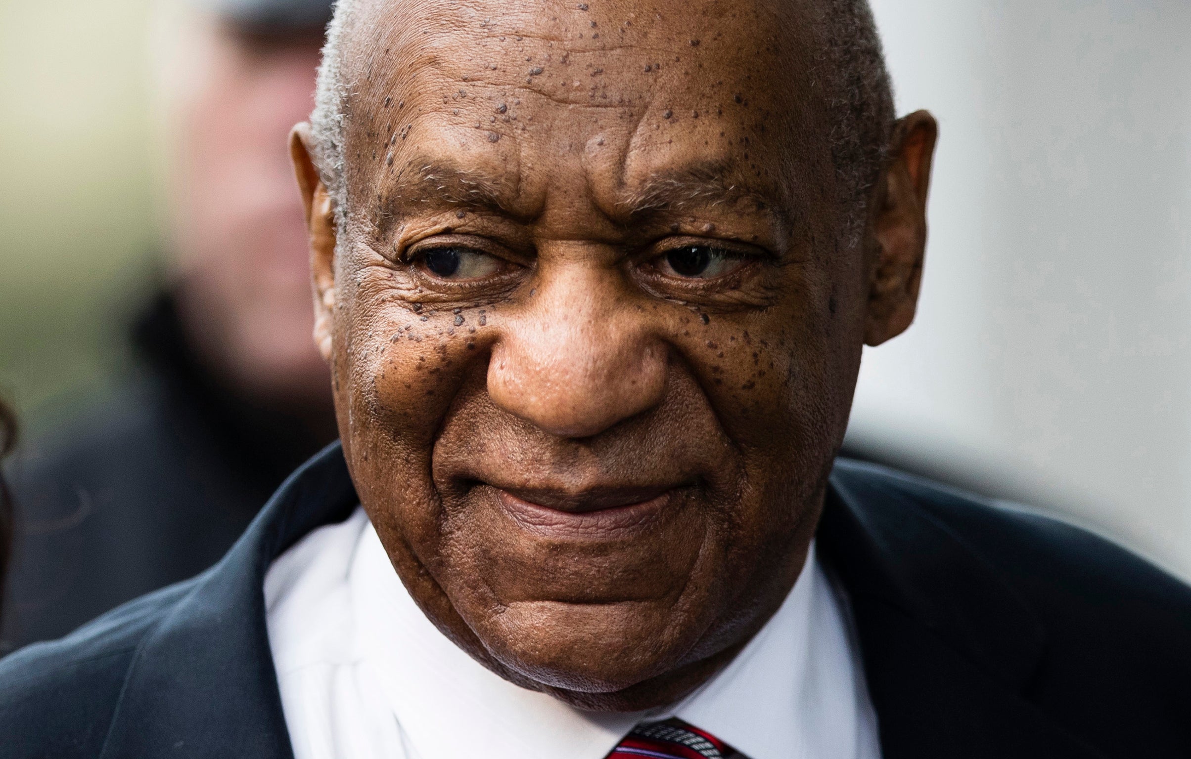 Bill Cosby arrives for his sexual assault trial at the Montgomery County Courthouse