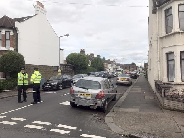 Police at a corden on Christchurch Road, Ilford where police raided a house believed to be connected with the investigation of the terrorist attack in London Bridge