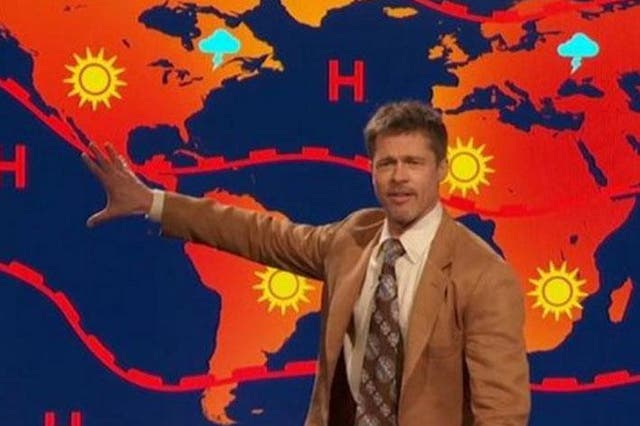 Brad Pitt predicts the world is getting warmer