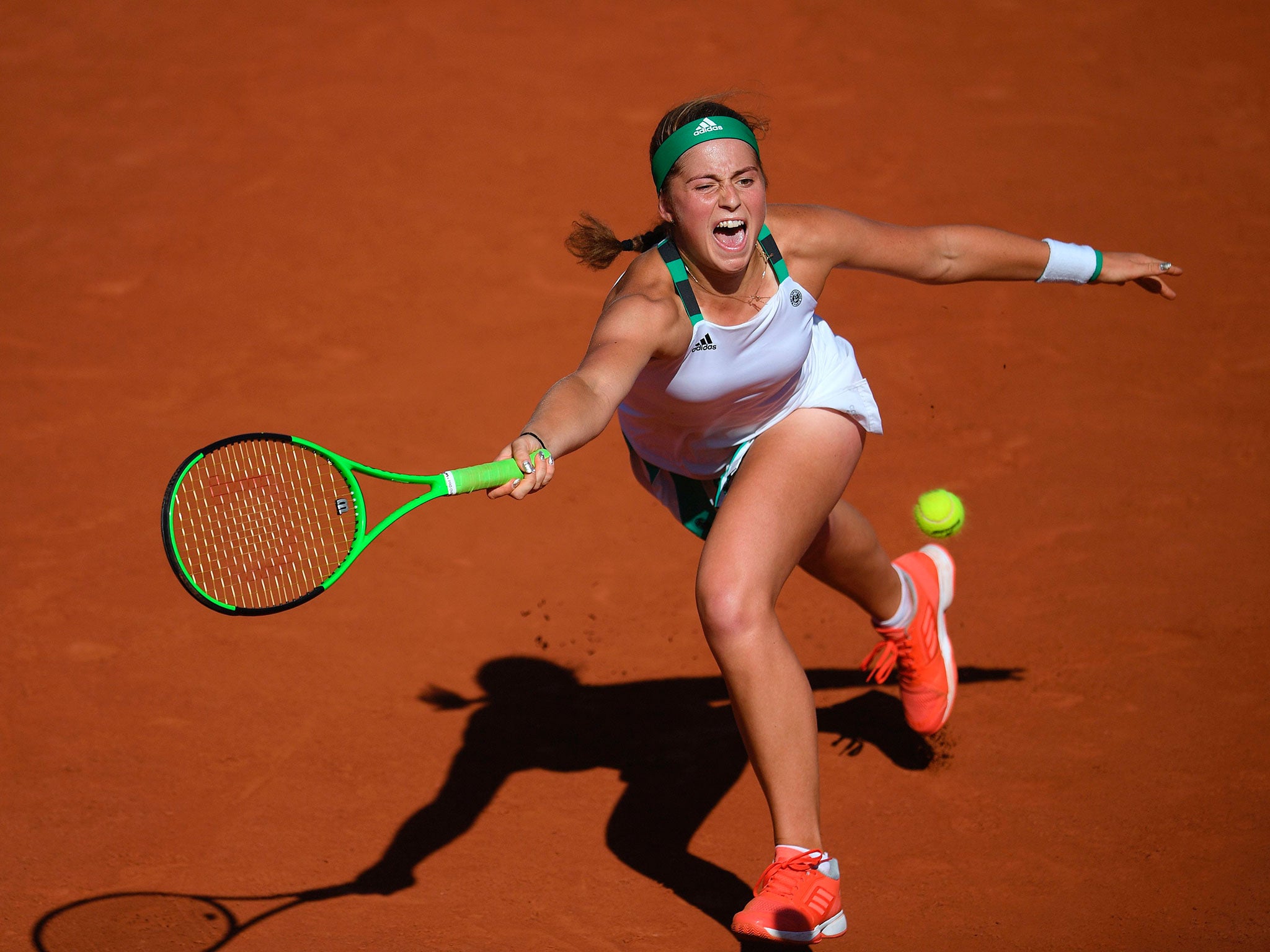 Jelena Ostapenko's forehand proved to be overwhelming at times