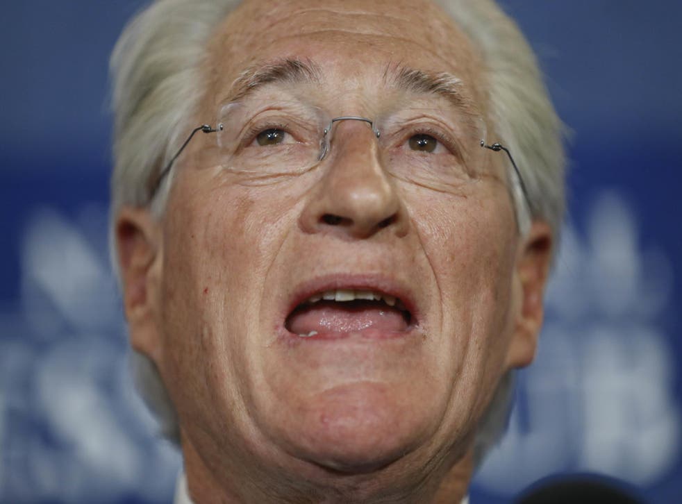 President Donald Trump's personal attorney Marc Kasowitz speaks to members of the media at the National Press Club in Washington
