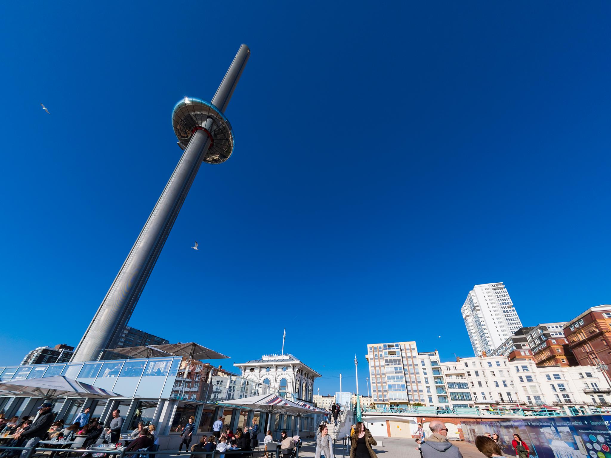 Sky high: the i360 gives you the best views of Brighton