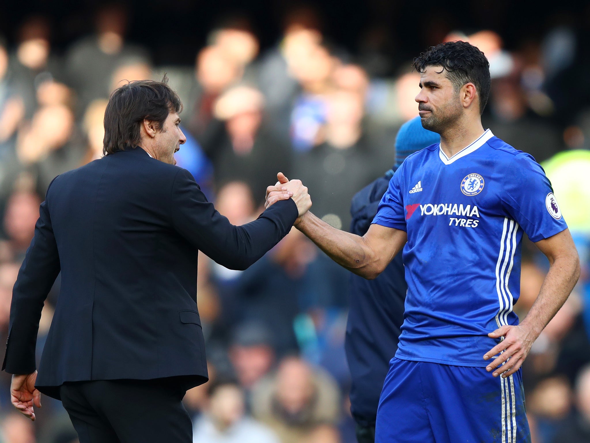 Antonio Conte told Diego Costa by text that he would not be required at Chelsea next season