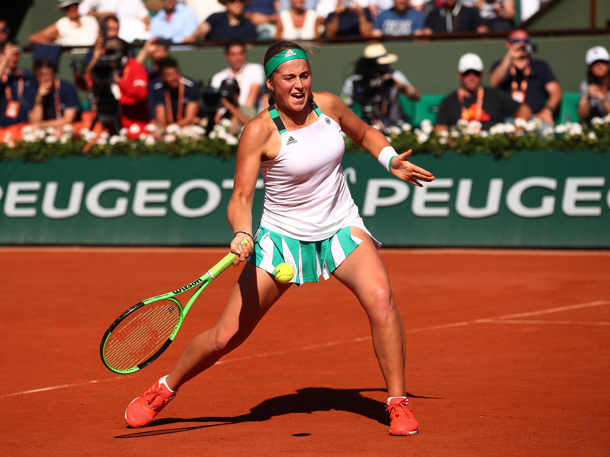 Ostapenko possesses a fierce forehand