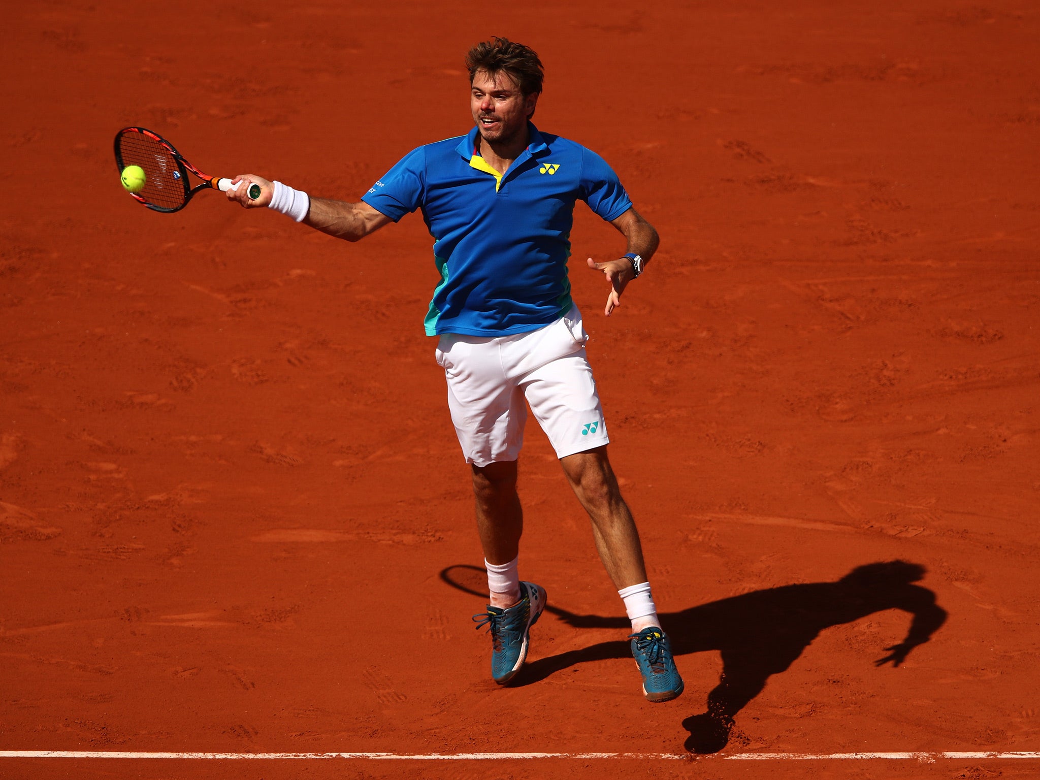 Wawrinka's forehands were hit with brute force