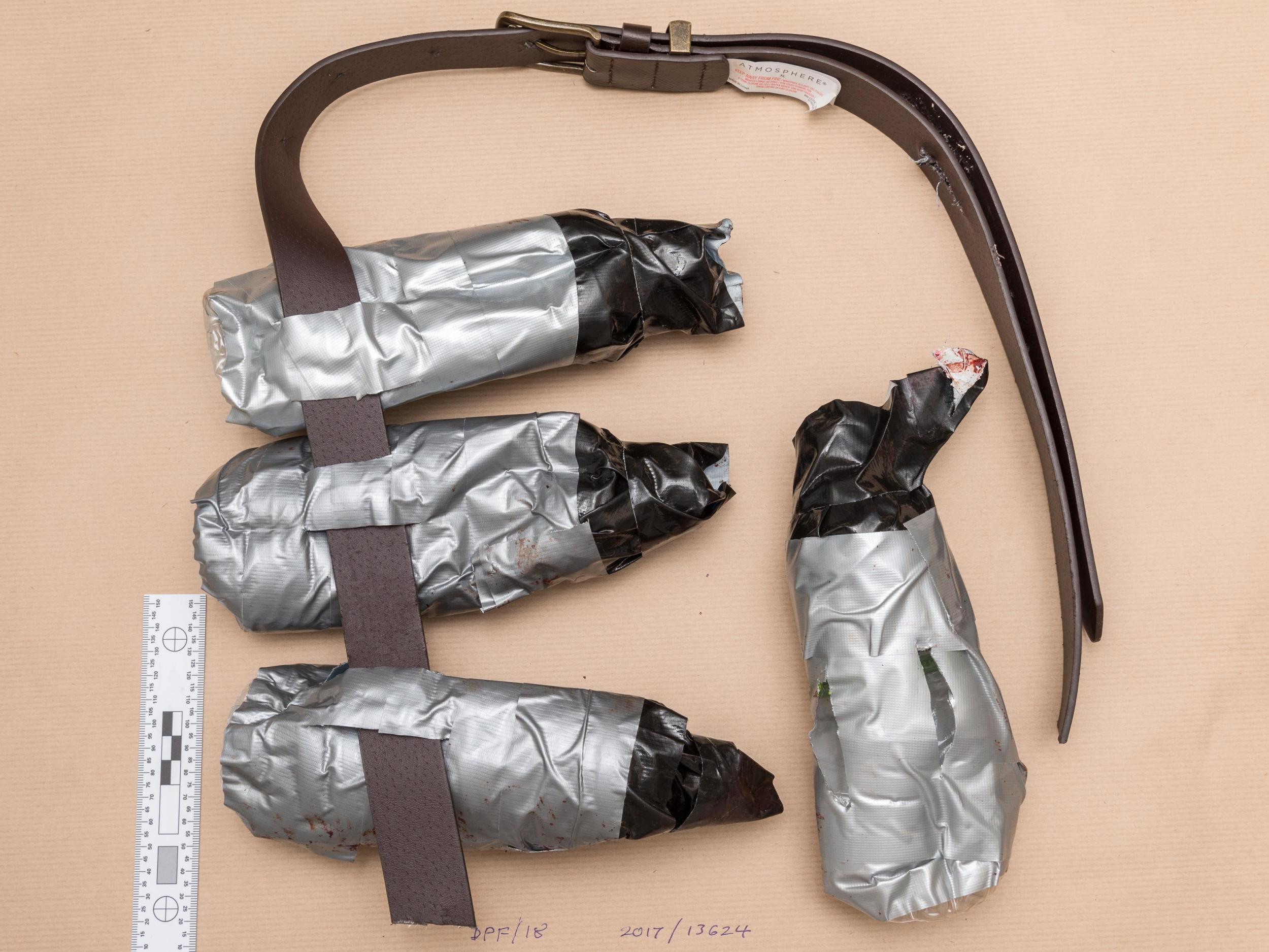 Fake explosive belt used in the London Bridge attack