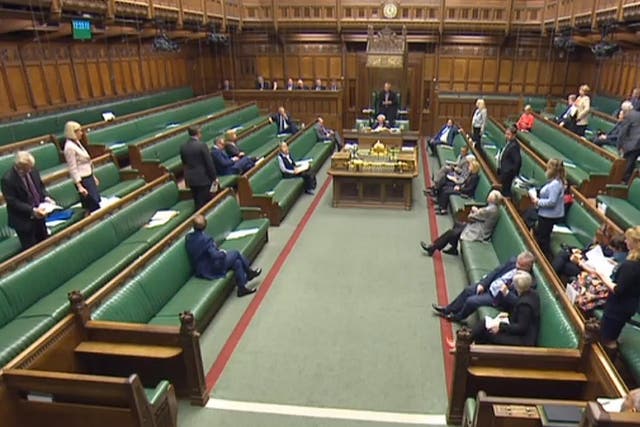 The chamber in the House of Commons. Keeping control of it is hard enough even when you do have a majority