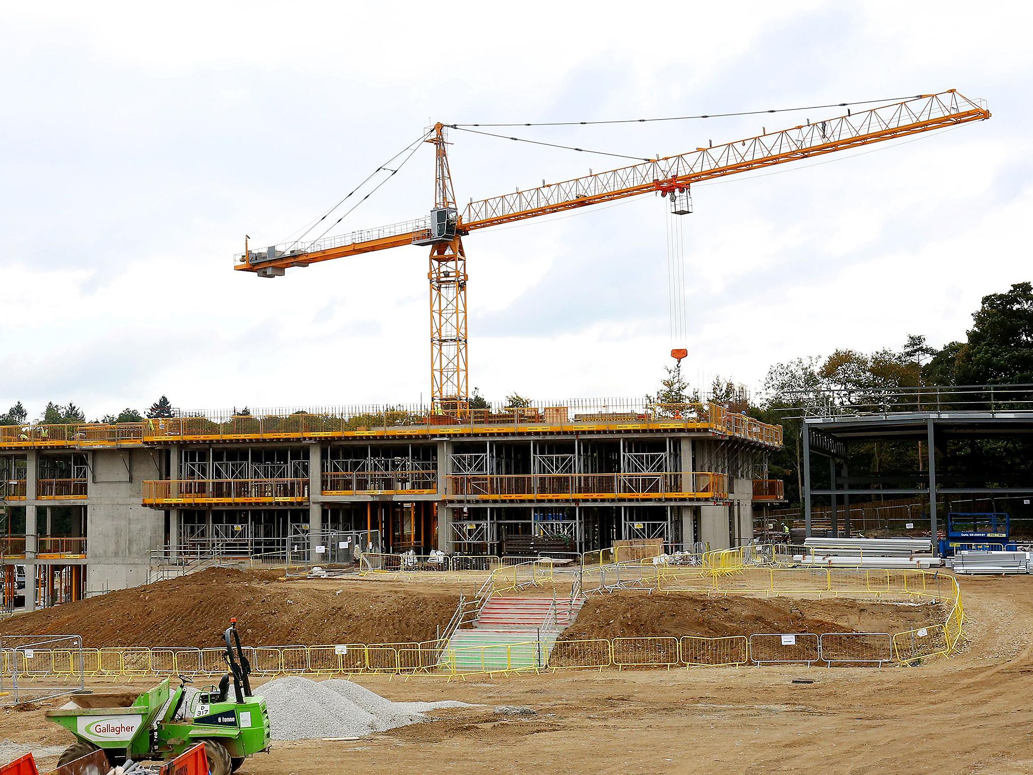 A construction site in Sevenoaks, Kent, where the first 'new' grammar school in 50 years is being built