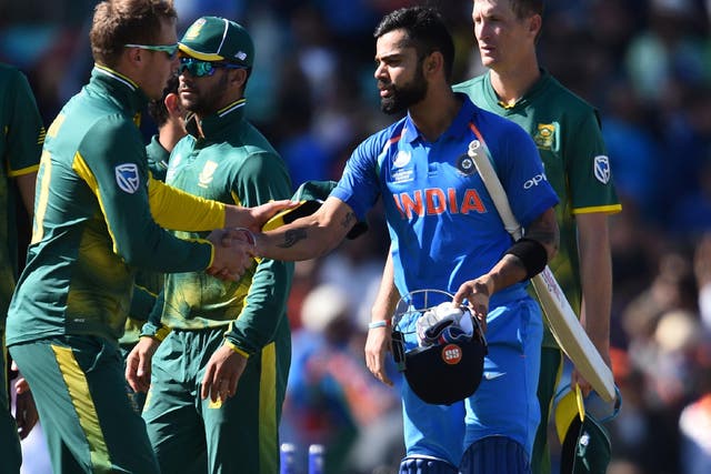 Kohli made an unbeaten 76 as India thrashed South Africa