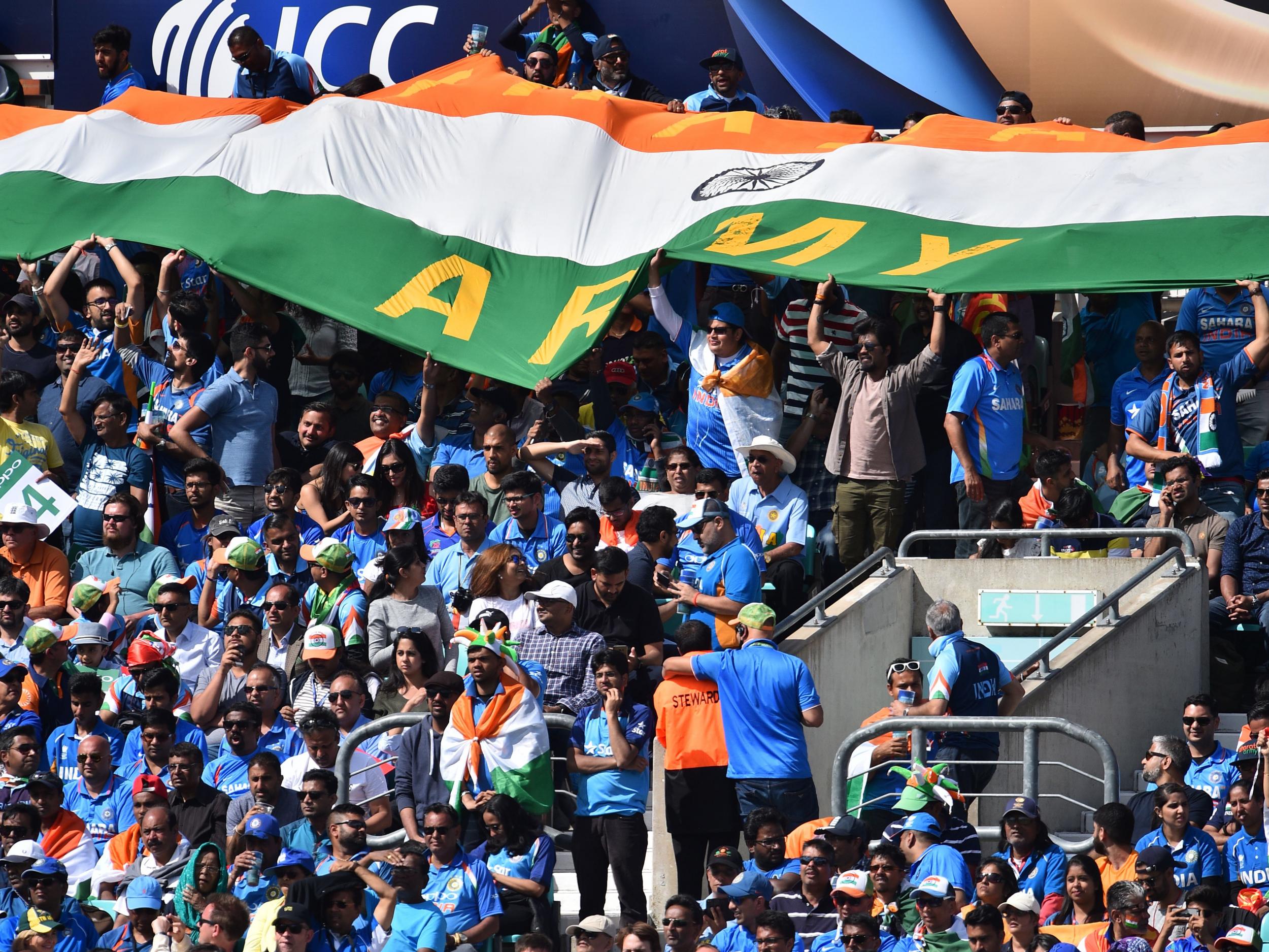 A large number of India fans turned out to cheer on their country