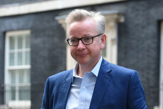 Michael Gove, who has been appointed Environment Secretary, leaves 10 Downing Street