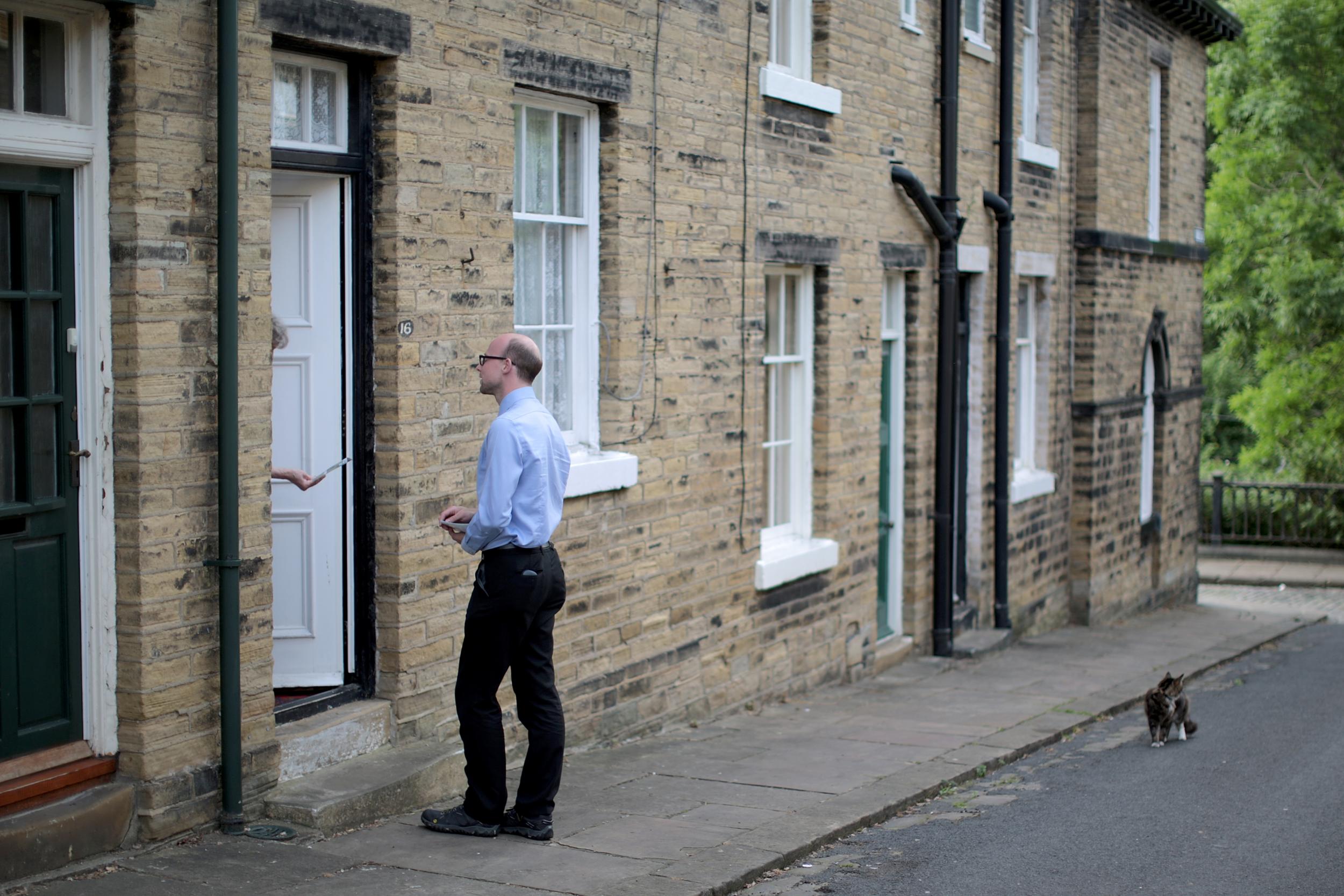 WEP supporter canvasses doorsteps in Shipley