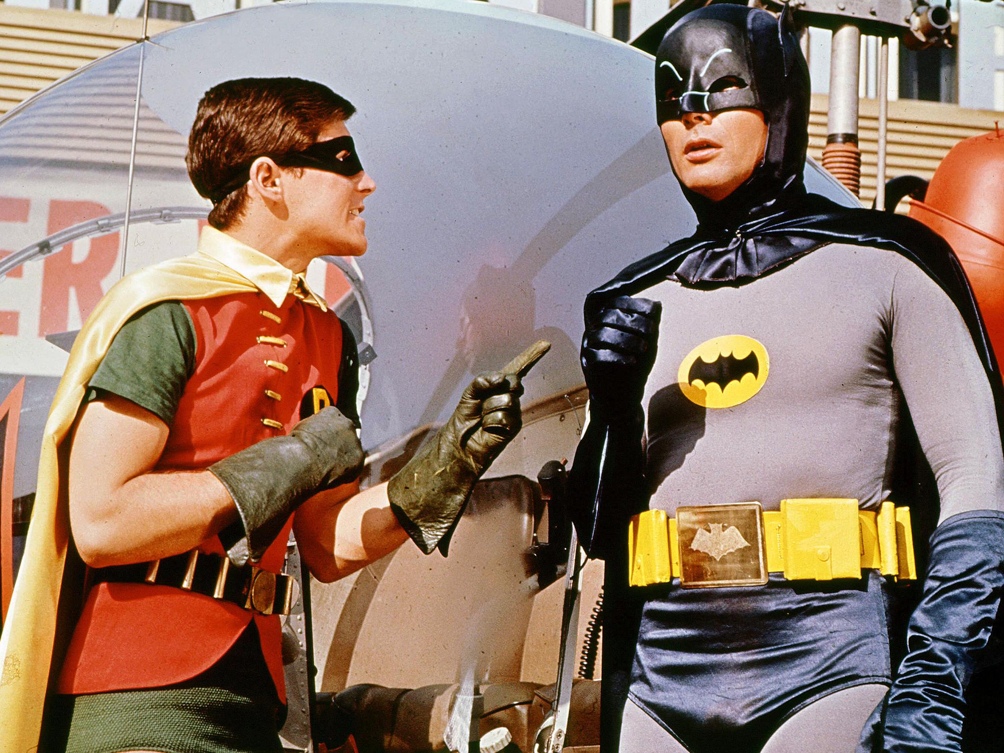 West with co-star Burt Ward (Rex Features)