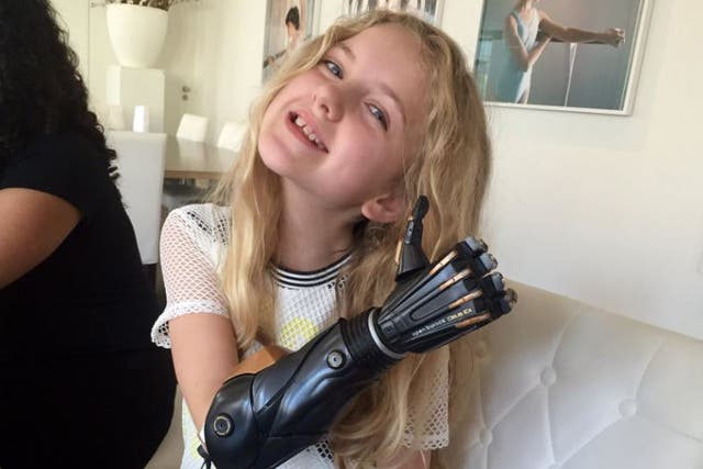 Tilly Lockey with her new bionic arm