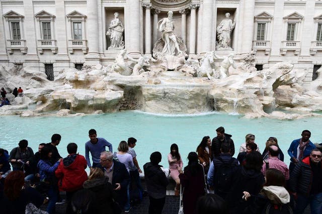 Visitors can still throw coins into the Trevi Fountain, but that's about it