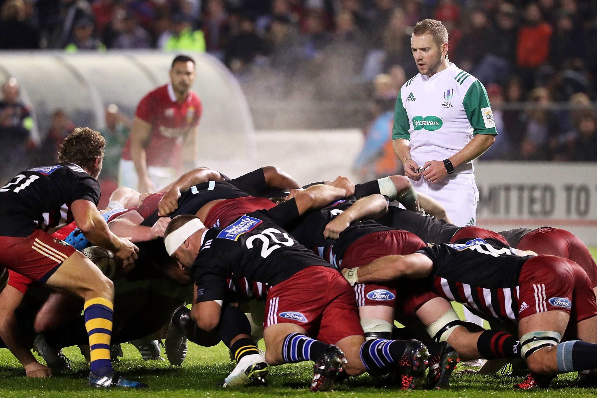 &#13;
The Lions appeared to be frustrated with Angus Gardner's refereeing &#13;