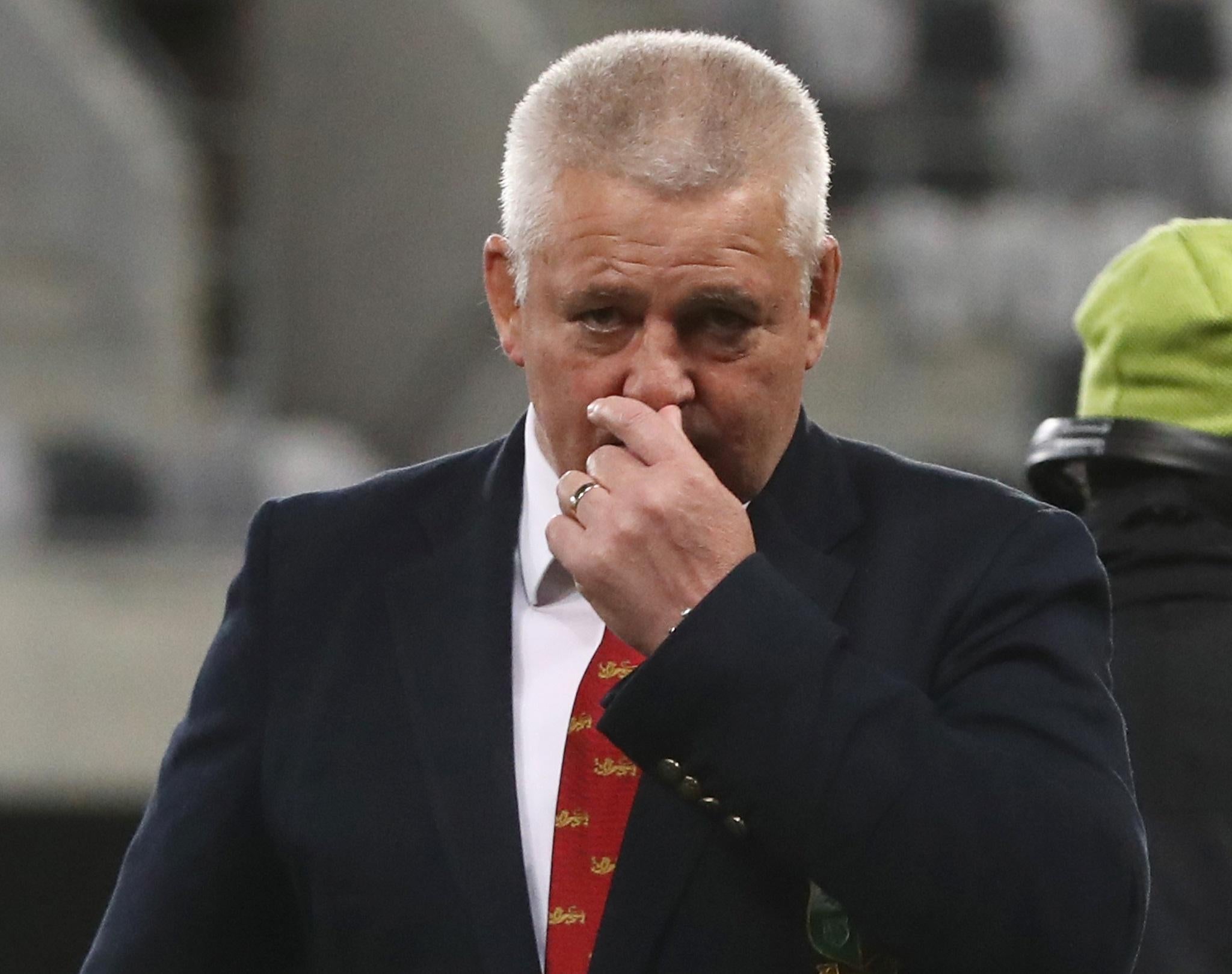 Warren Gatland reacts tot he British and Irish Lions' 23-22 defeat by the Highlanders