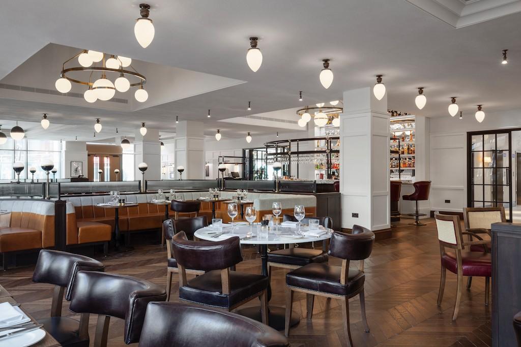 The dining room is done up in that kind of luxe neo-brasserie vernacular that has sprung up all over Europe