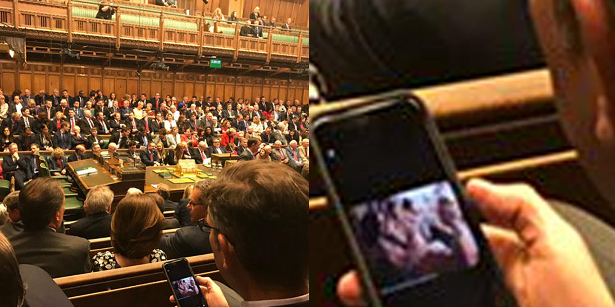 Everyone thinks this MP was watching porn in the House of Commons ...