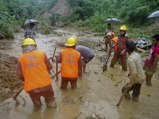 It was not immediately clear if any villagers were still missing after large chunks of mud swept over settlements in three hilly districts