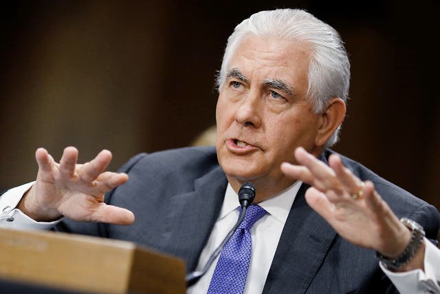 US Secretary of State Rex Tillerson testifies before the Senate Foreign Relations Committee on Capitol Hill in Washington, DC