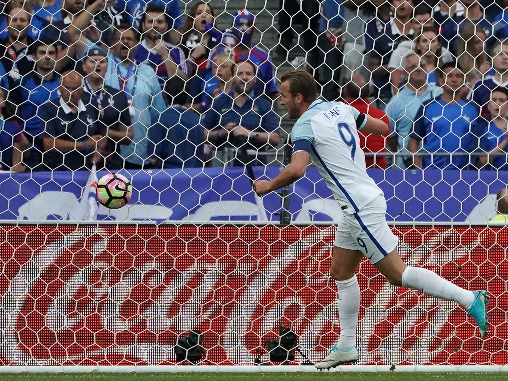 &#13;
Kane put England ahead with his close-range strike &#13;