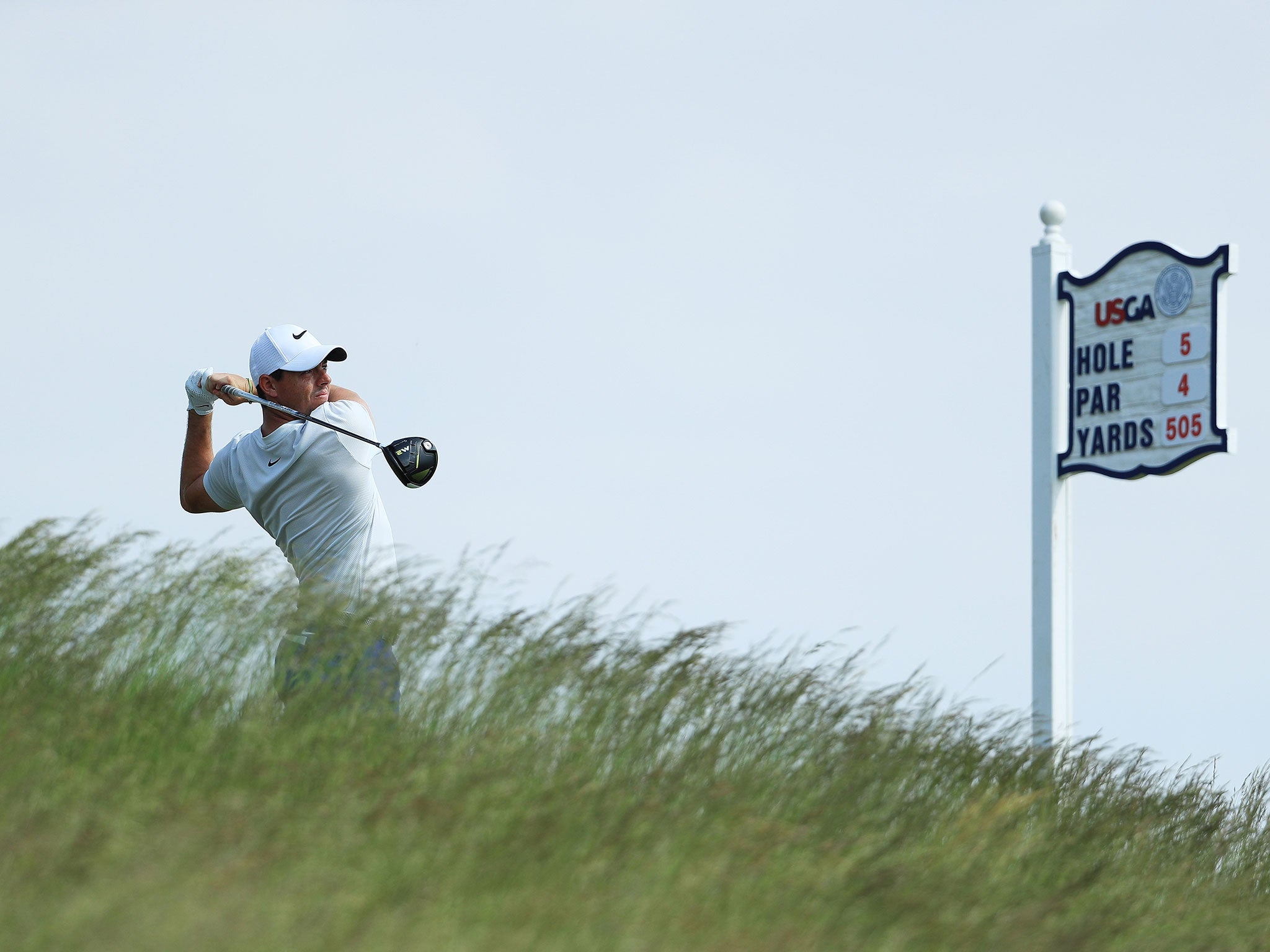 McIlroy in action during a practice session