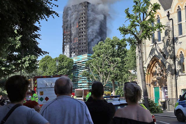 Witnesses described seeing residents waving, shouting and screaming from their windows and entrapped on the upper storeys as the block went up in flames