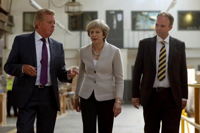 Gavin Barwell (right) with Theresa May during the election campaign