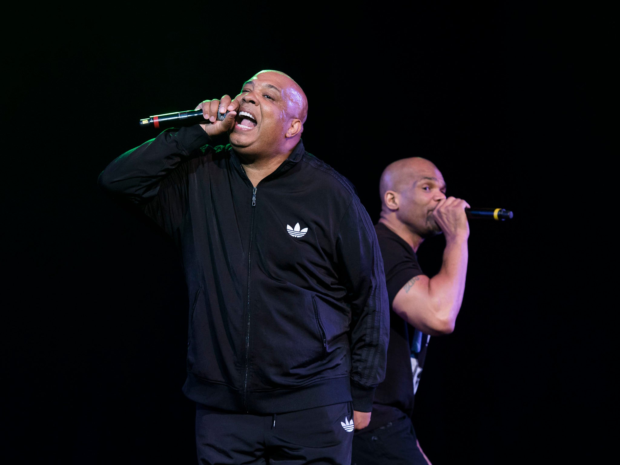 Joseph Simmons (left) and Darryl McDaniels seemed surprised to see so many fans singing along to their lyrics