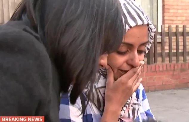 She says the 30-year-old had her two small children with her when the fire erupted