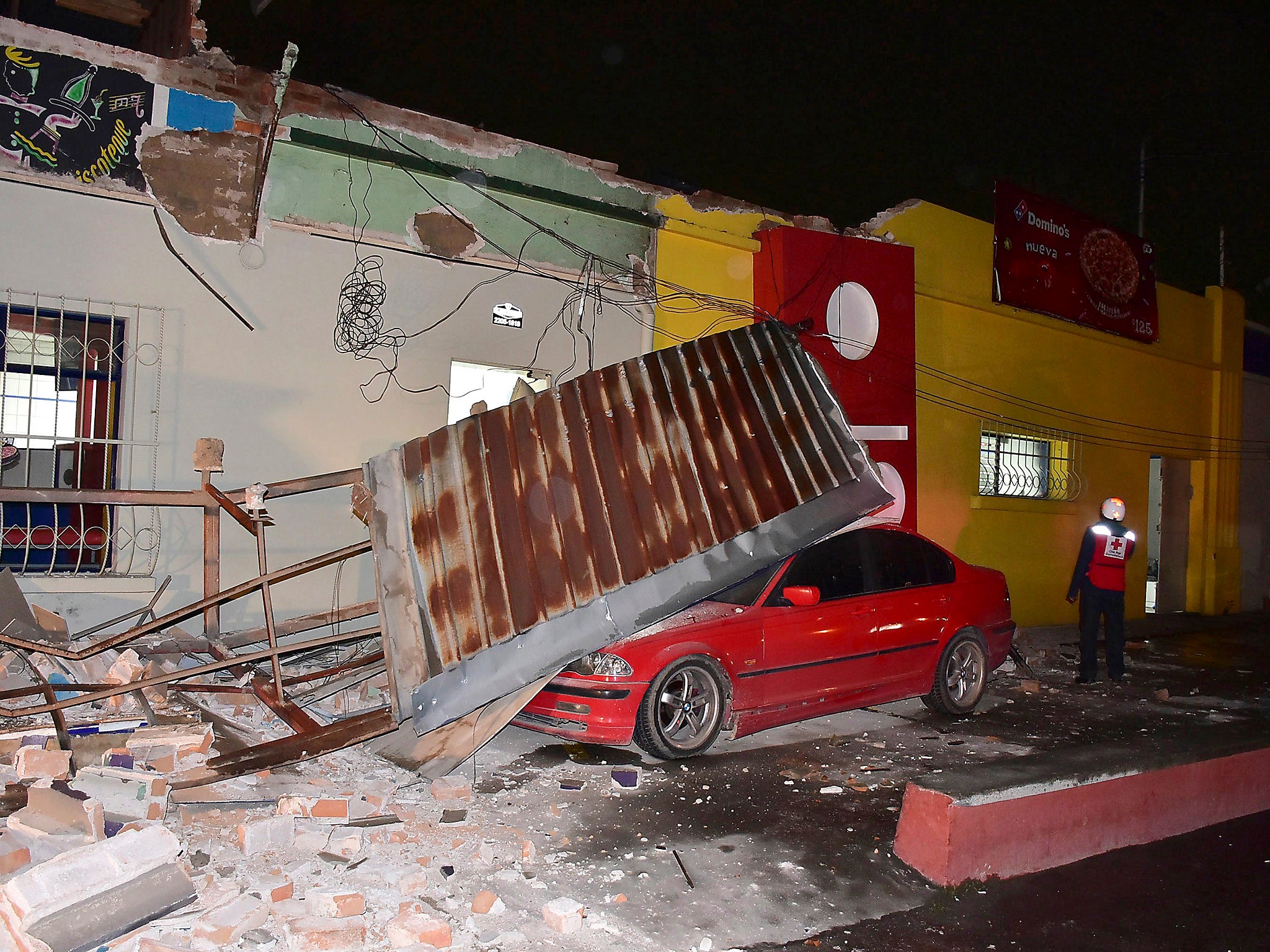 The earthquake caused damage in the Guatemalan village of Quetzaltenango