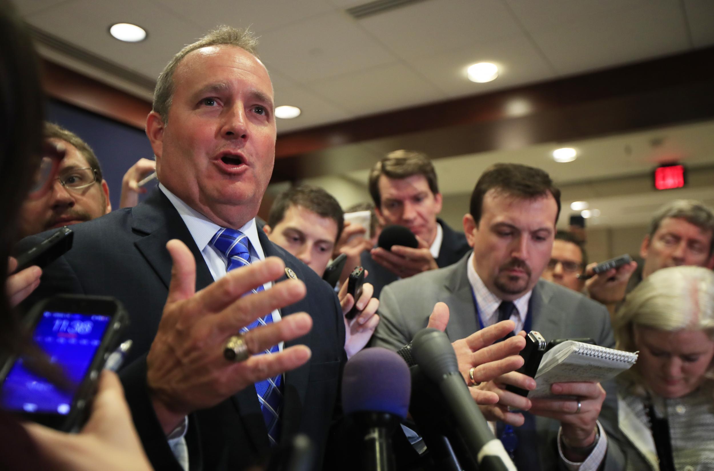 Representative Jeff Duncan speaks to reporters on Capitol Hill in Washington following the shooting of House Majority Whip Steve Scalise