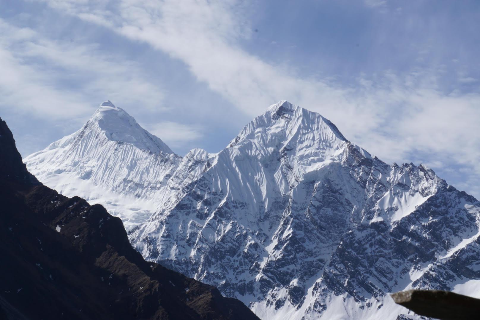 The Himalayas as seen from the Manaslu trek