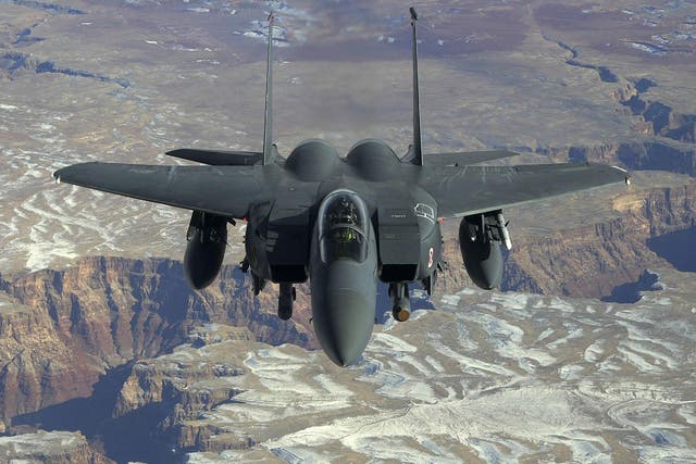 F-15 fighter jets are capable of flying at two and a half times the speed of sound