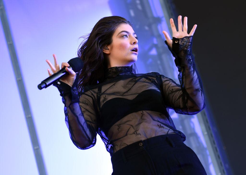 Lorde performing at the Governors Ball in New York, 2017