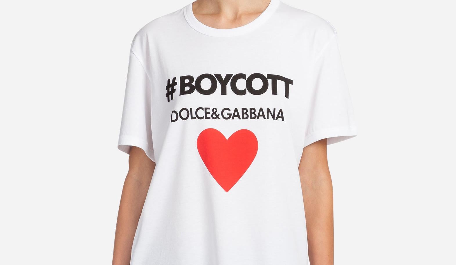 boycott dolce and gabbana t shirt