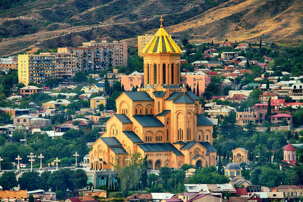 Tbilisi has some stunning churches such as Holy Trinity Cathedral Tsminda Sameba (Getty/iStockphoto)