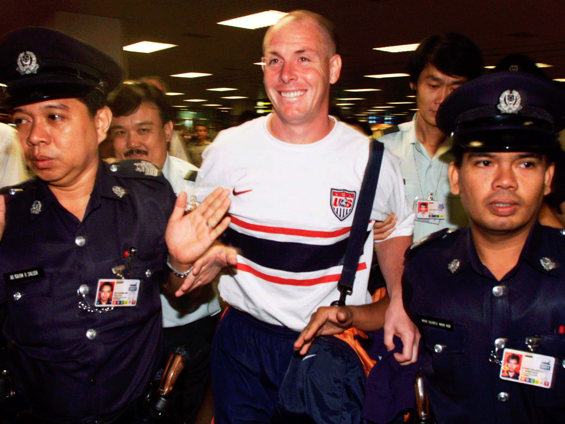 Leeson was arrested in 1995 in Frankfurt and was extradited back to Singapore