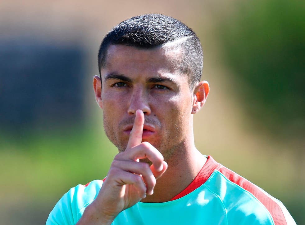 Cristiano Ronaldo made the same gesture during a Portugal training session on Wednesday