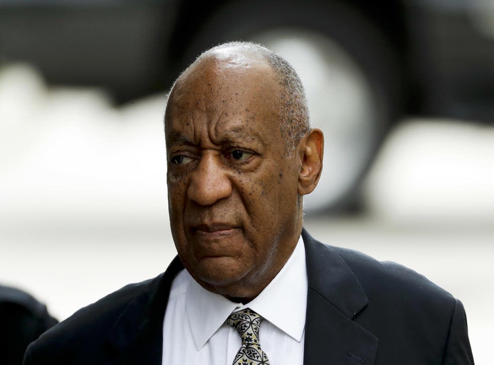 Bill Cosby arrives at the Montgomery County Courthouse during his sexual assault trial in Norristown, Pennsylvania