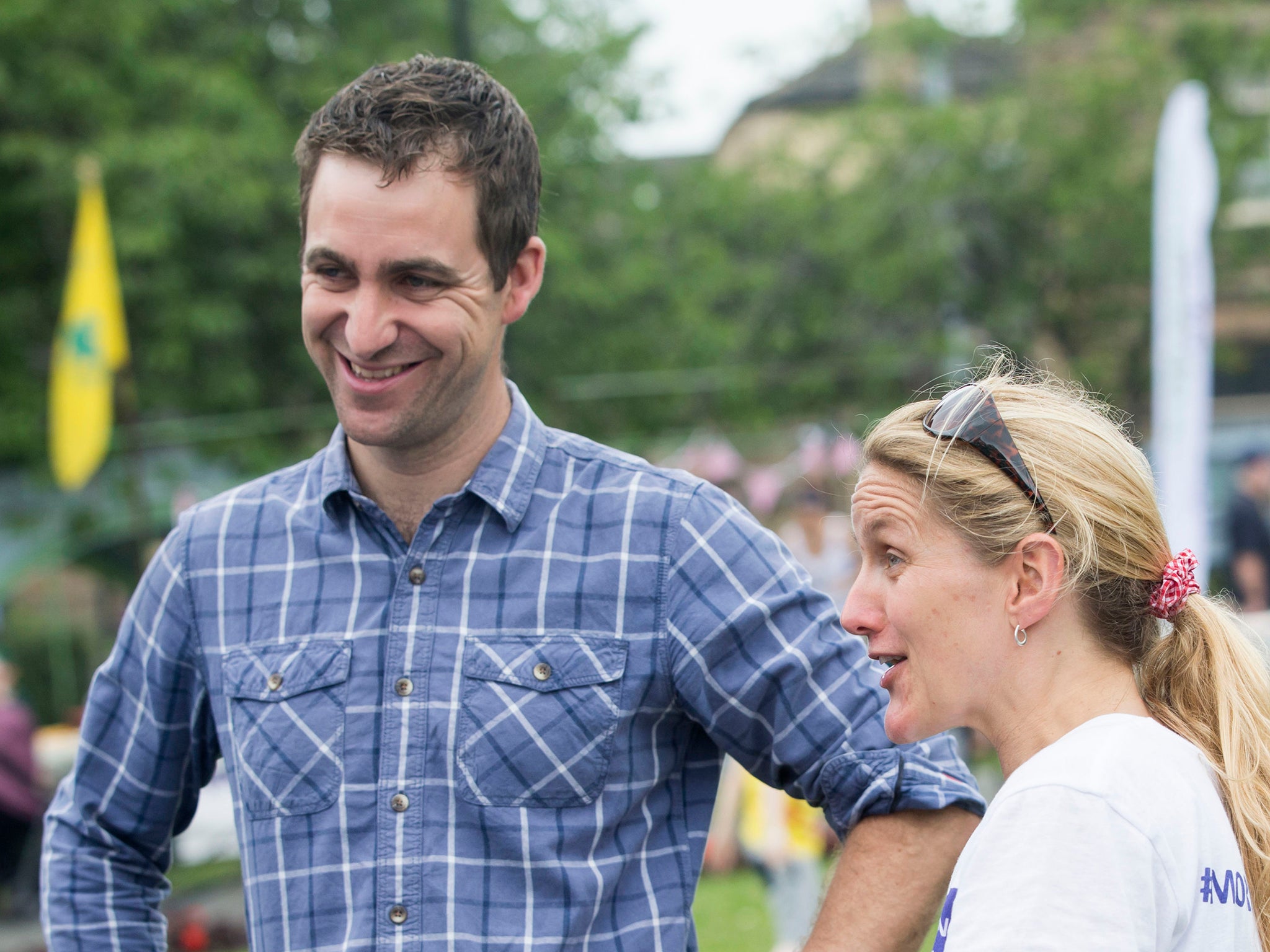 Brendan Cox and Kim Leadbeater, husband and sister of murdered MP Jo Cox, attend a Great Get Together event marking the anniversary of Ms Cox’s death, at Yorkshire