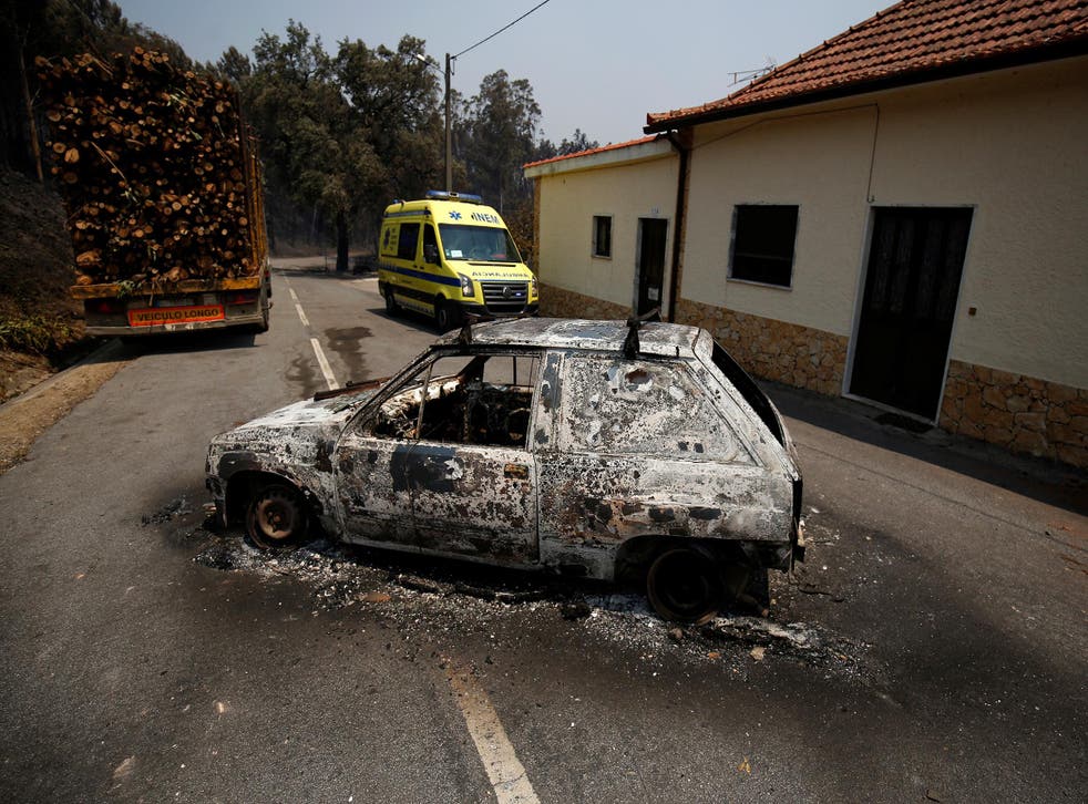 Tragic scenes from the forest fire in the Pedrogao Grande area of Portugal