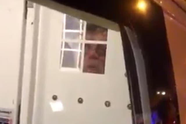 Finsbury Park mosque terror attack suspect appears to blow a kiss from inside police van
